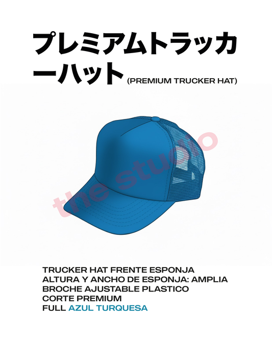 TRUCKER HAT FULL TURQUESA