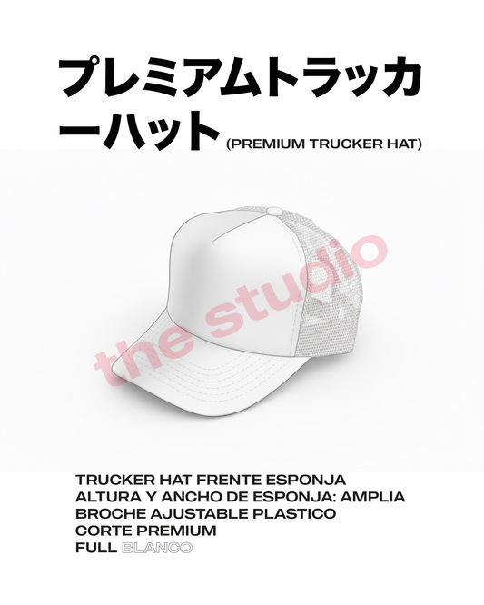 TRUCKER HAT FULL BLANCO