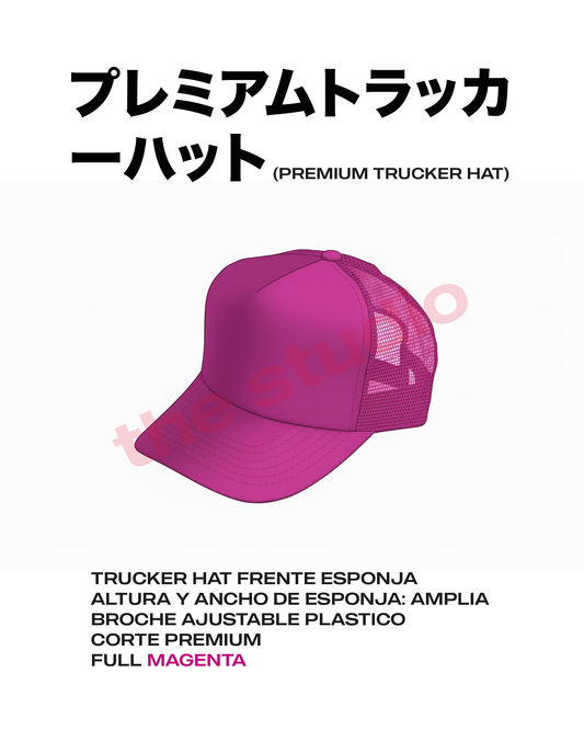 TRUCKER HAT FULL MAGENTA