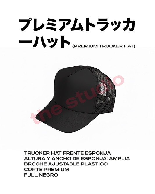 TRUCKER HAT FULL NEGRO